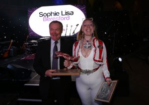 Artist of the Year Sophie Lisa Beresford with David Budd, Mayor of Middlesbrough